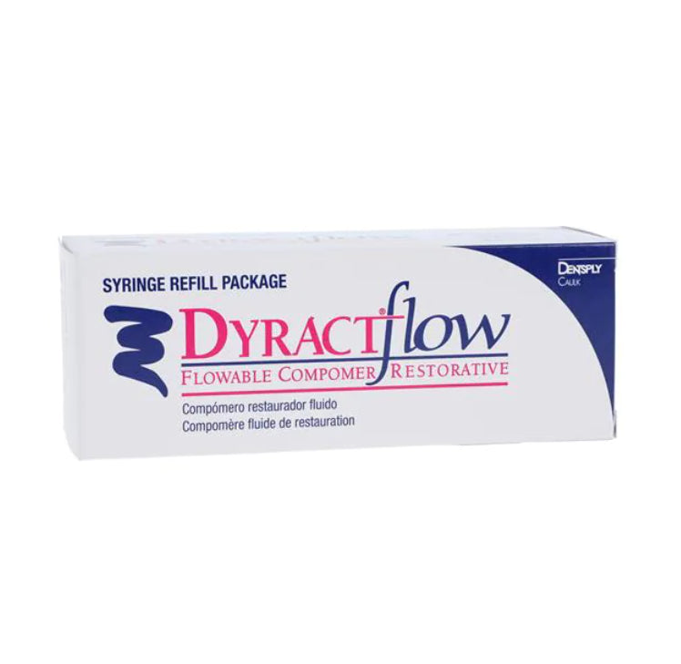 Dentsply Caulk 685613 Dyractflow Flowable Compomer Restorative Syringe B1 1.3gm EXP Aug 2023 Dentsply Caulk 685613 Dyractflow Flowable Compomer Restorative Syringe B1 1.3gm EXP Aug 2023